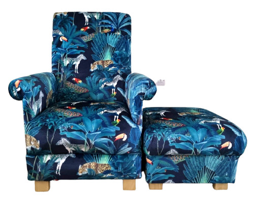 Tropical jungle velvet fabric - velvet,