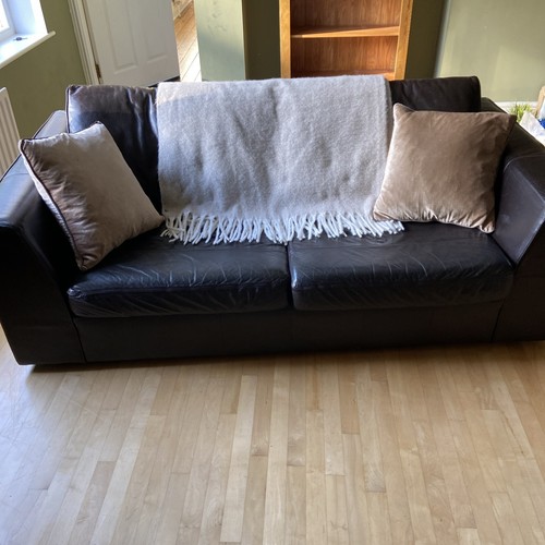 Large dark brown - large, leather