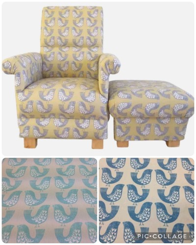 Scandi birds fabric adult - birds,